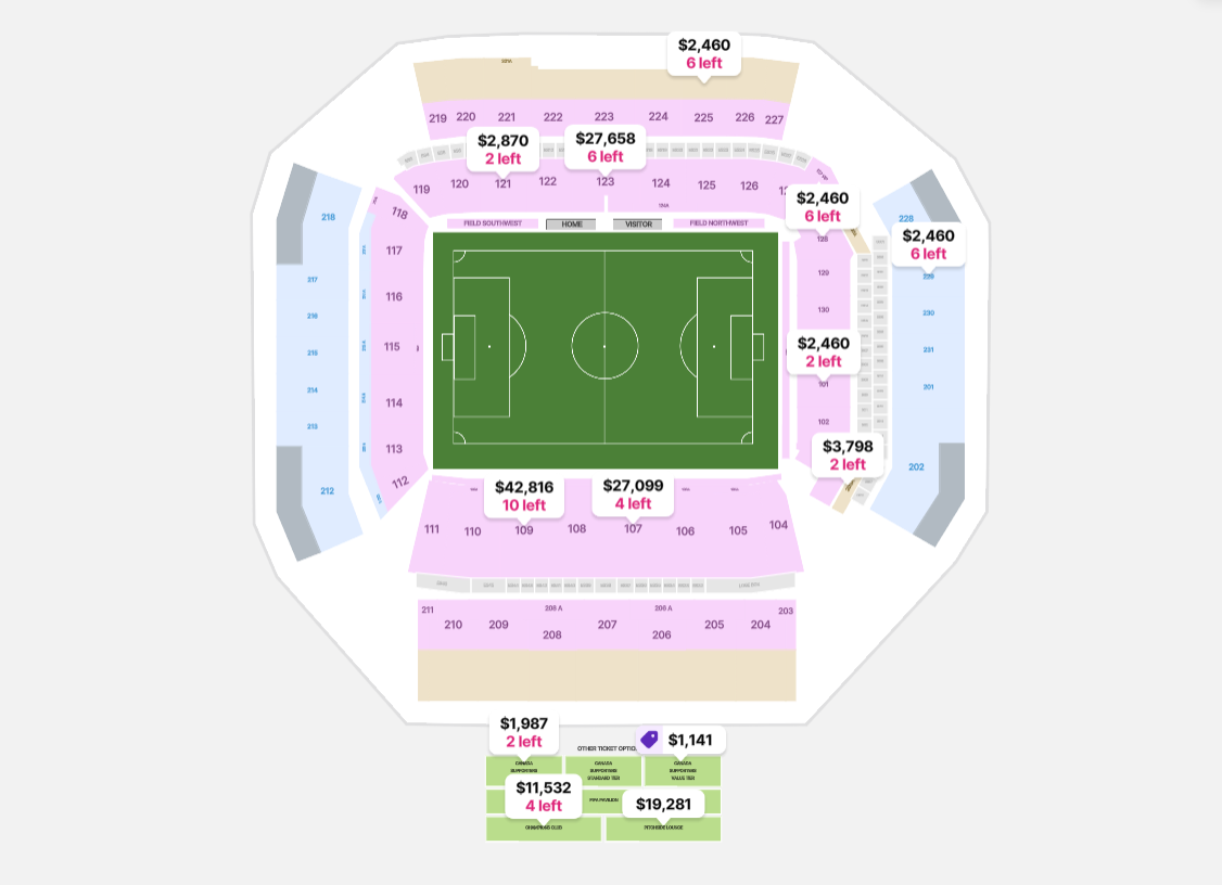 Ticket Map for BMO Field
