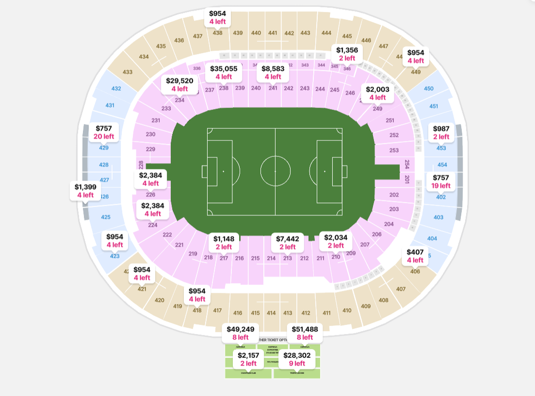 Ticket Map for BC Place Stadium